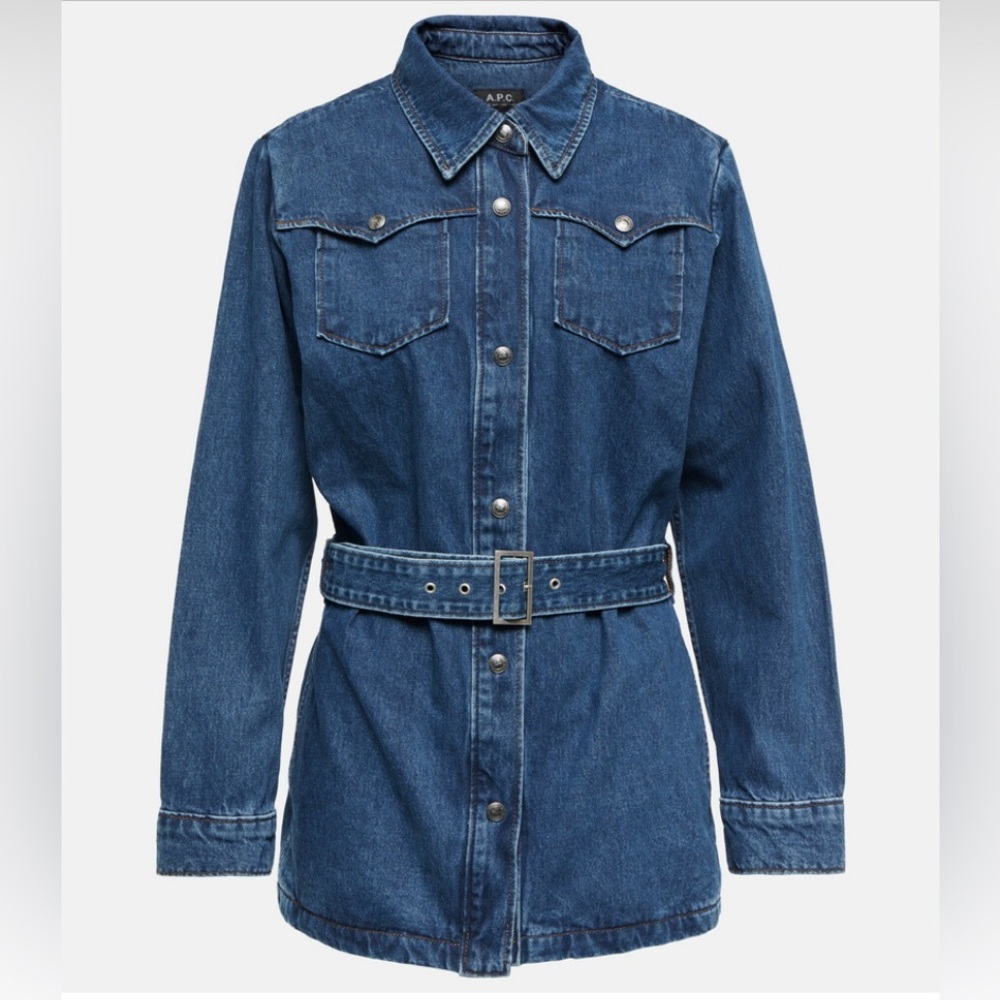 A.P.C. - Zoe longline belted denim jacket